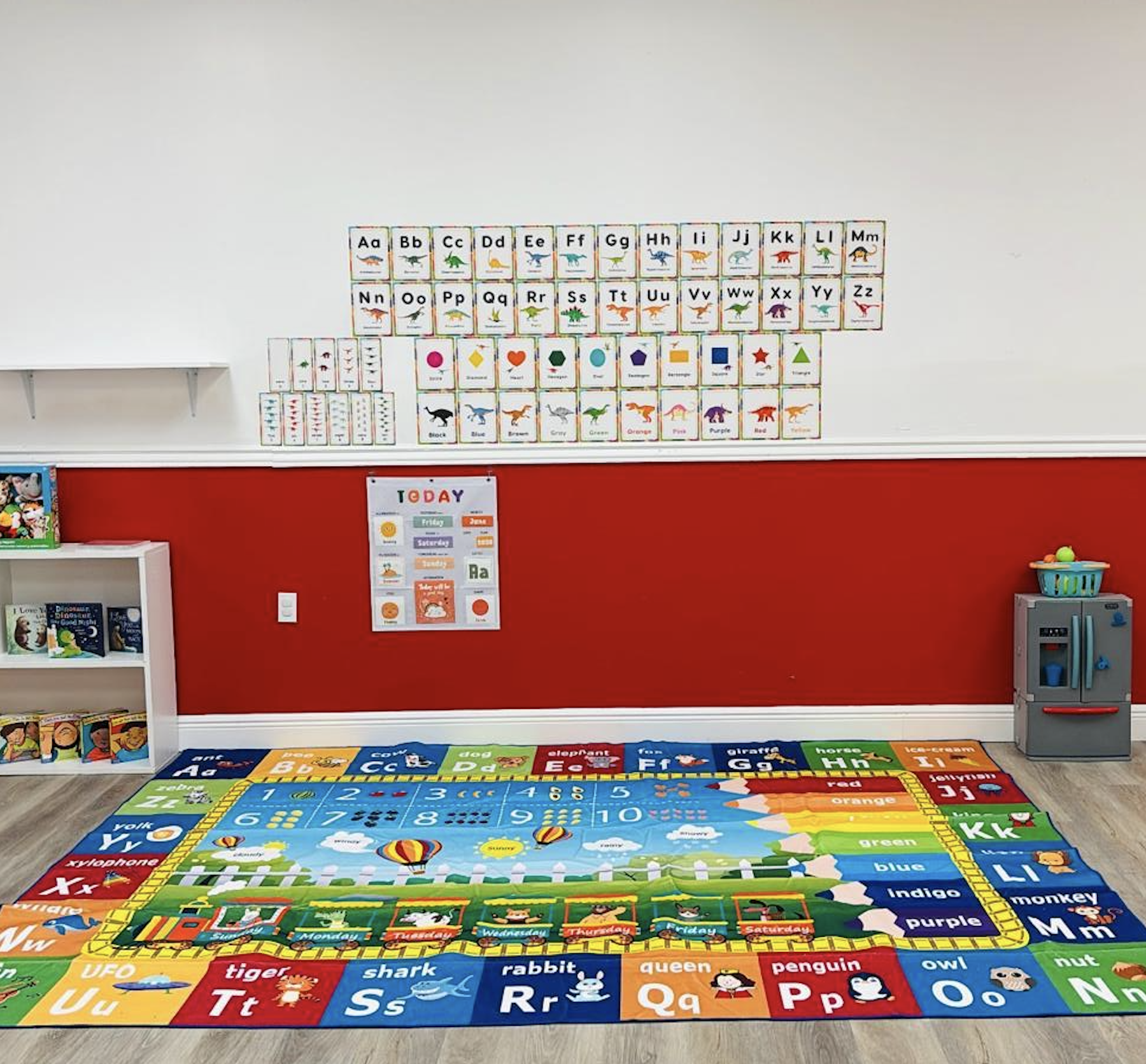 Classroom sensory play with wooden building blocks