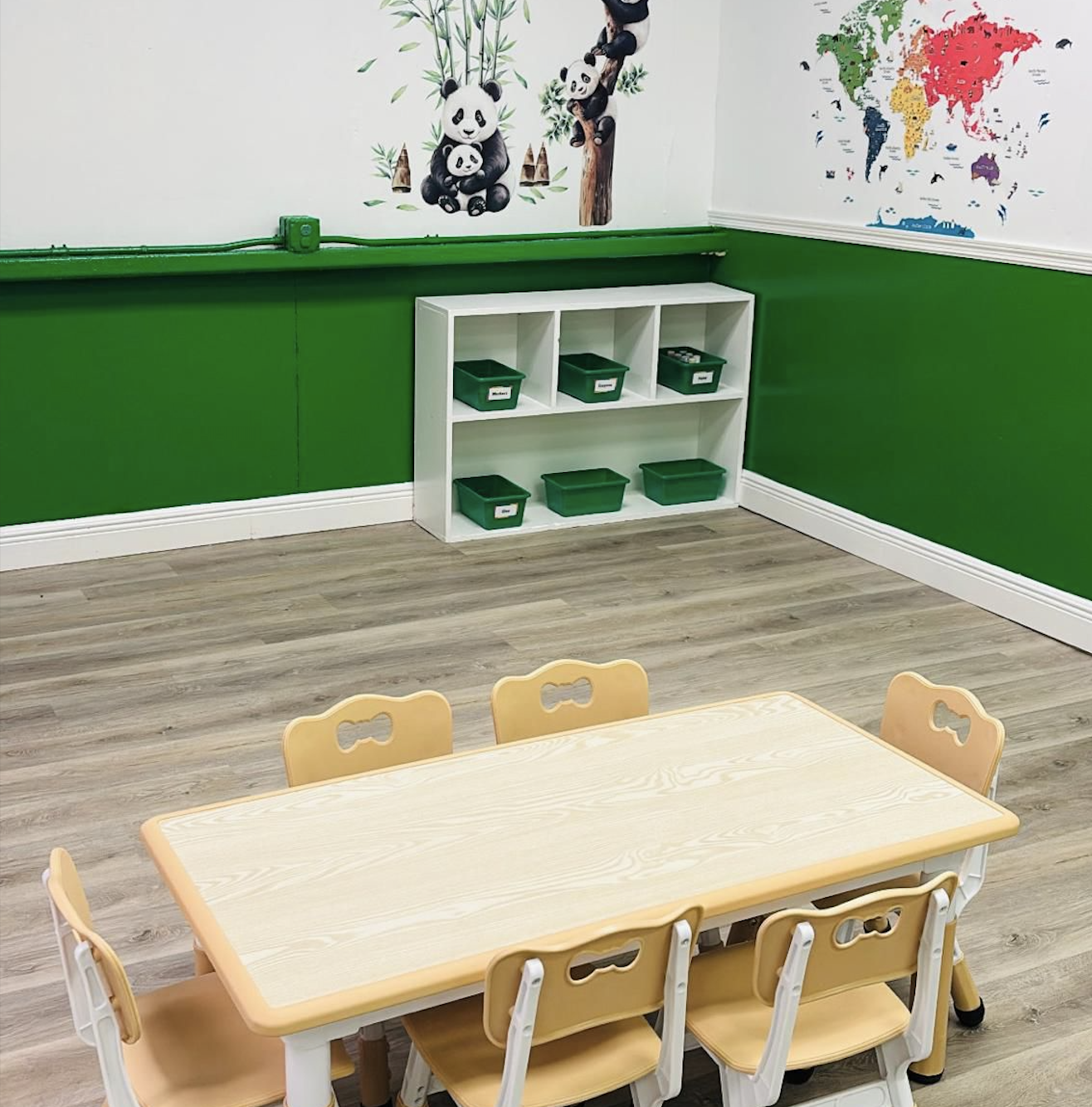 Creative finger painting and table activities