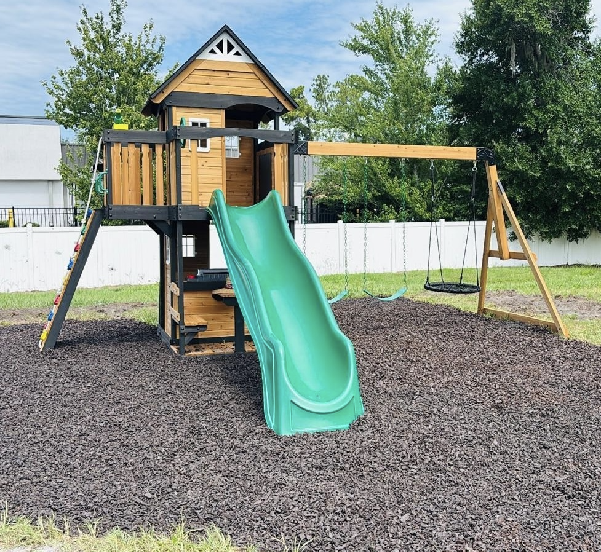 Outdoor safe preschool playground